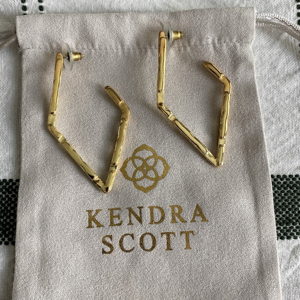 Kendra Scott Gold Angular Earrings
